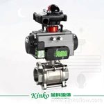CF8 1/2"-4" วาล์วบอลลมสแตนเลสสามชิ้น