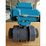 วาล์วบอลสั่งการคู่ UPVC ไฟฟ้า