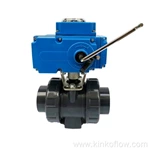 วาล์วบอลสั่งการคู่ UPVC ไฟฟ้า
