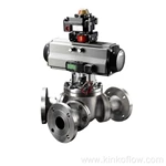 Q644/5F 16P-DN25 วาล์วบอลหน้าแปลนซีลอ่อน